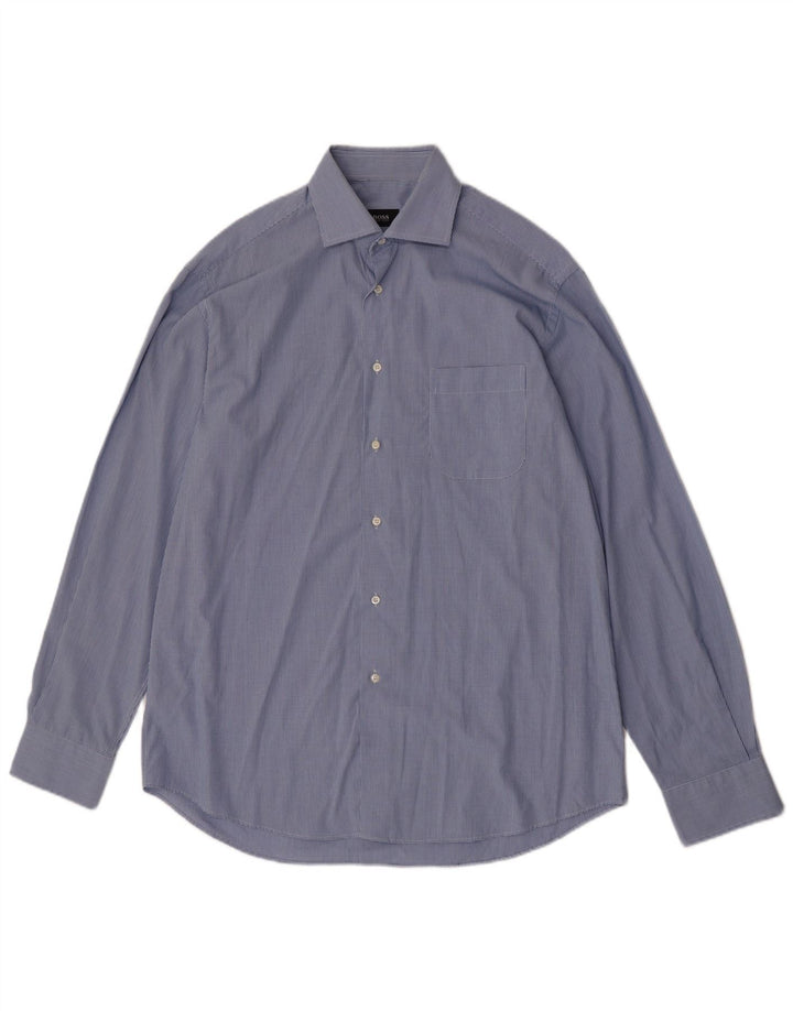 Hugo Boss Chemise Homme Taille 41 16 Grand Coton Vichy Bleu