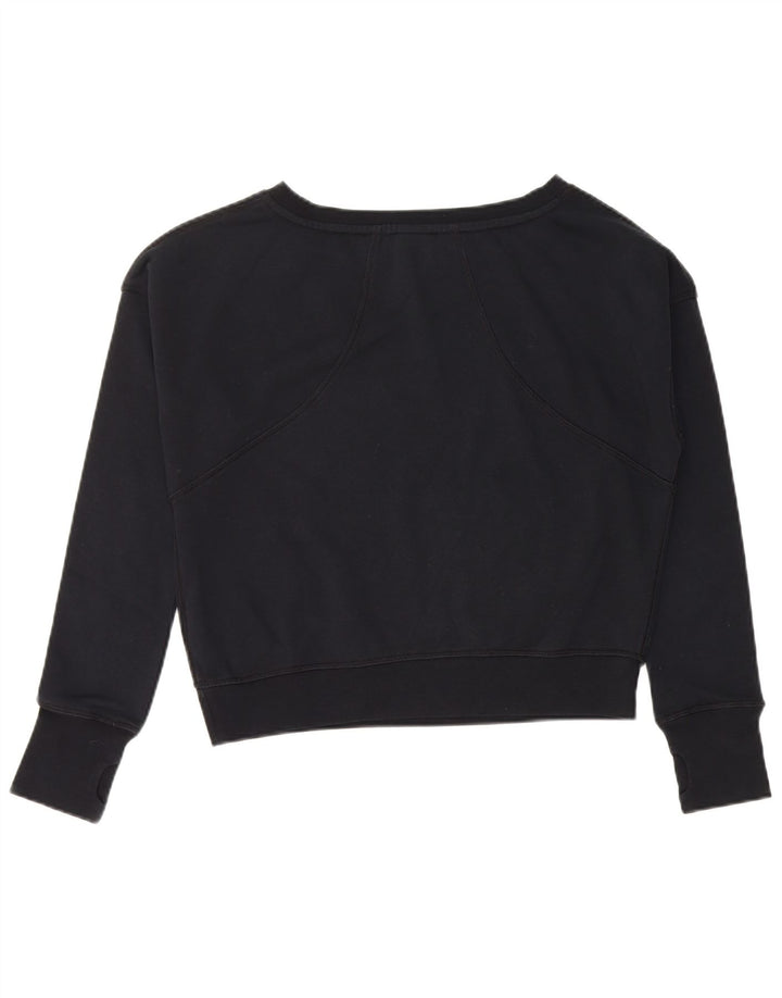 NIKE Sweat-shirt court graphique pour fille 13-14 ans XL Noir Coton