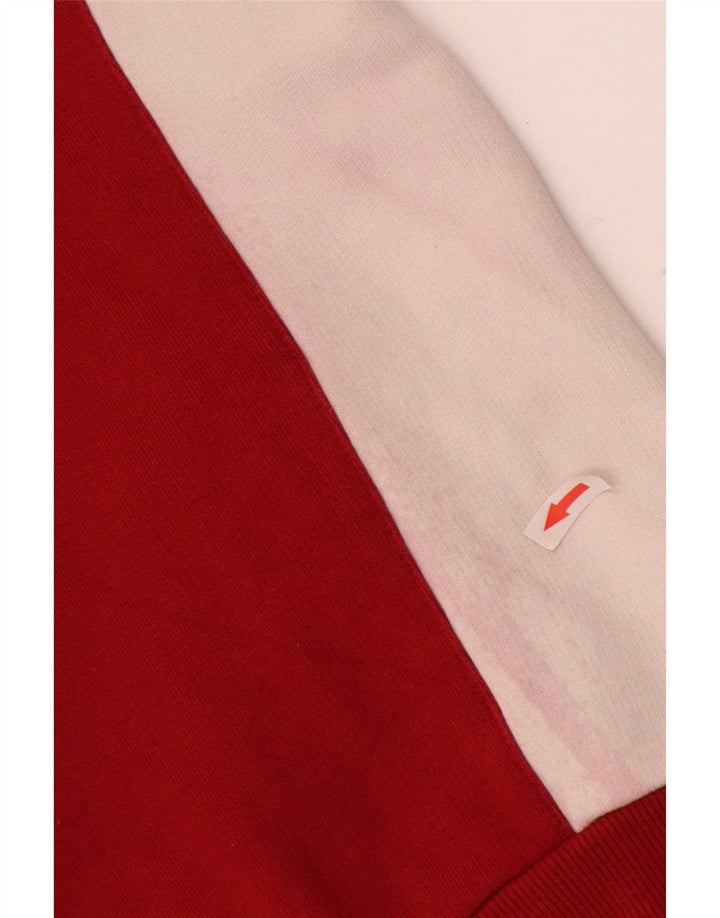 Datch Veste de survêtement graphique pour homme en coton color block Rouge Taille L