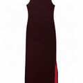 CLOCK HOUSE Robe longue sans manches pour femme UK 12 Polyester rouge moyen