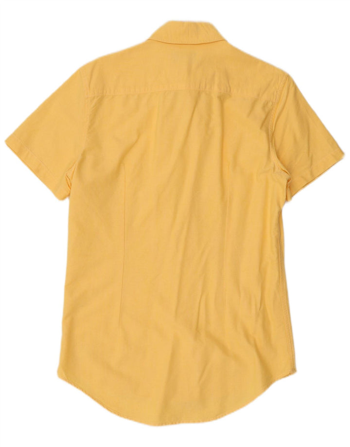 Calvin Klein Jeans Chemise slim à manches courtes pour hommes, petit jaune