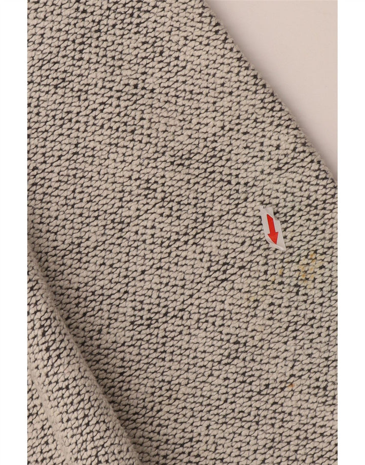 Weird Fish Sweat-shirt à col zippé pour homme Petit gris chiné en coton