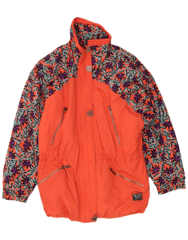 Maier Veste de ski surdimensionnée pour femme UK 10 Small Orange Floral Polyamide