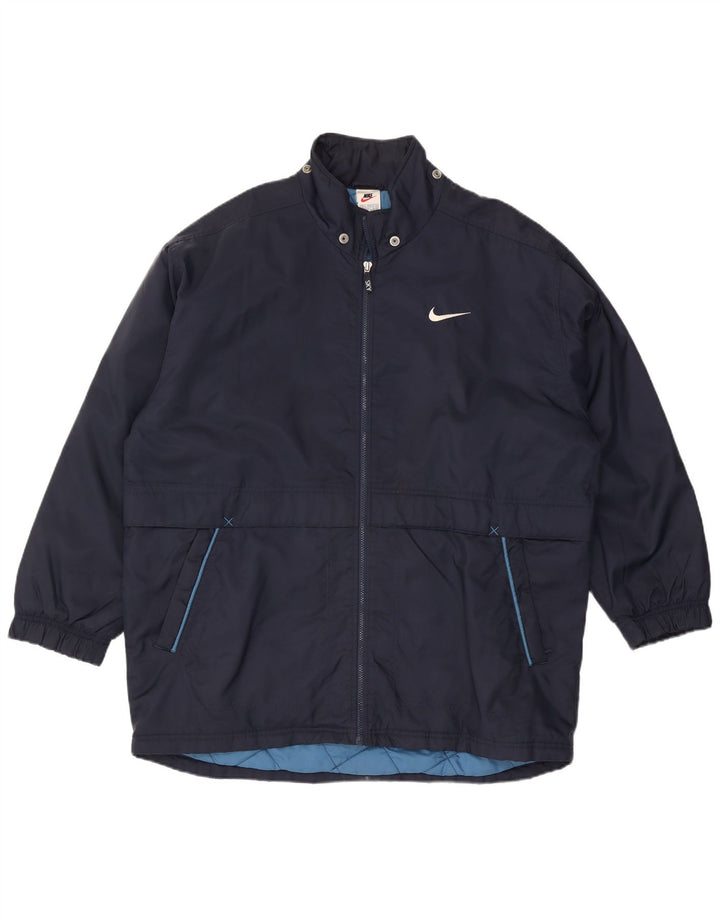 Nike Veste coupe-vent graphique pour homme UK 42/44 Large Bleu marine Nylon