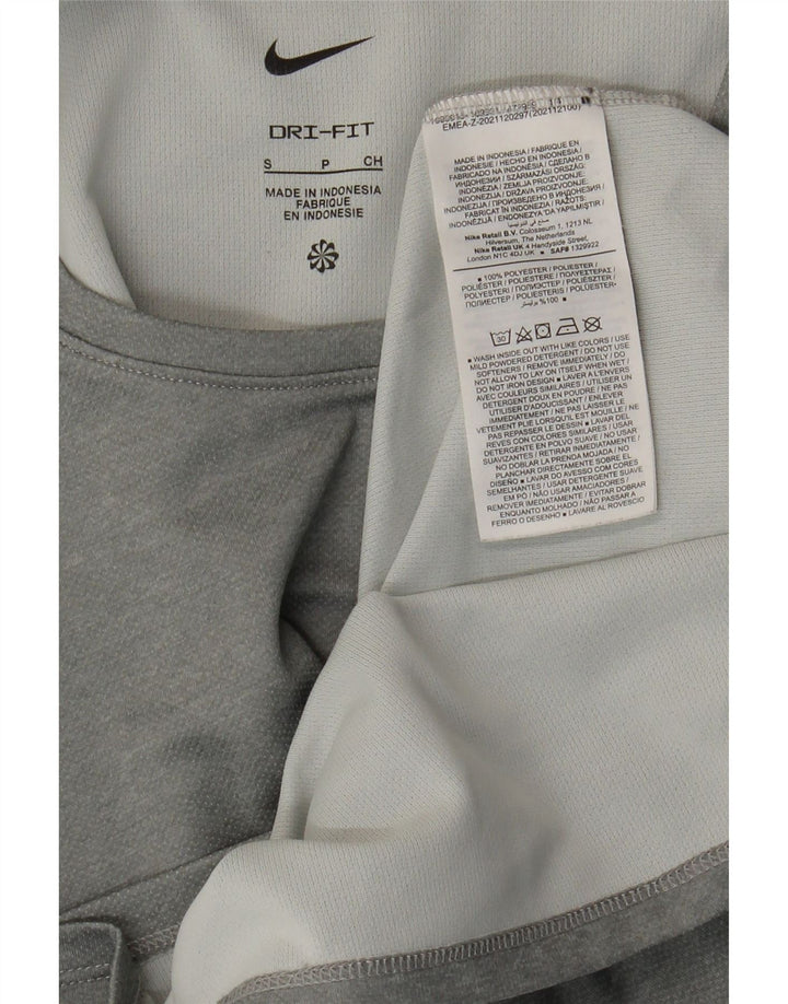 Nike Hommes Dri Fit T-Shirt Haut Petit Gris Polyester