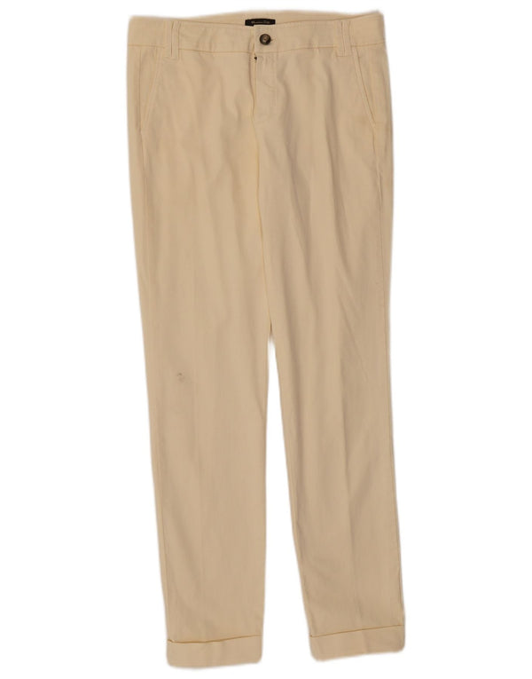 Massimo Dutti Pantalon Chino Slim Femme US 4 Small W26 L28 Coton Beige