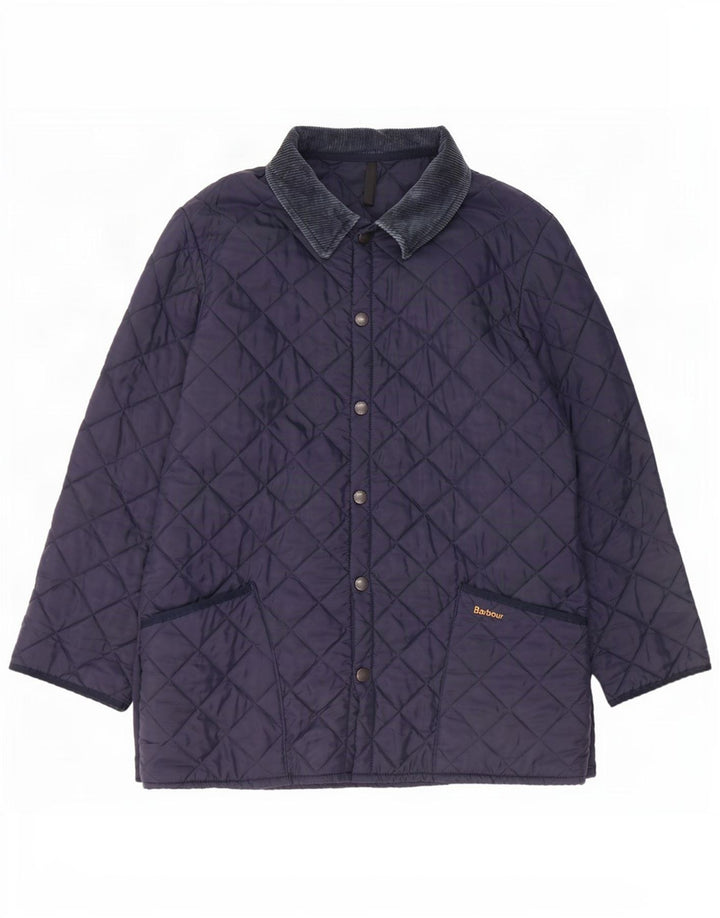Barbour Mens LIDDESDALE Veste matelassée UK 40 Large Bleu Marine Nylon