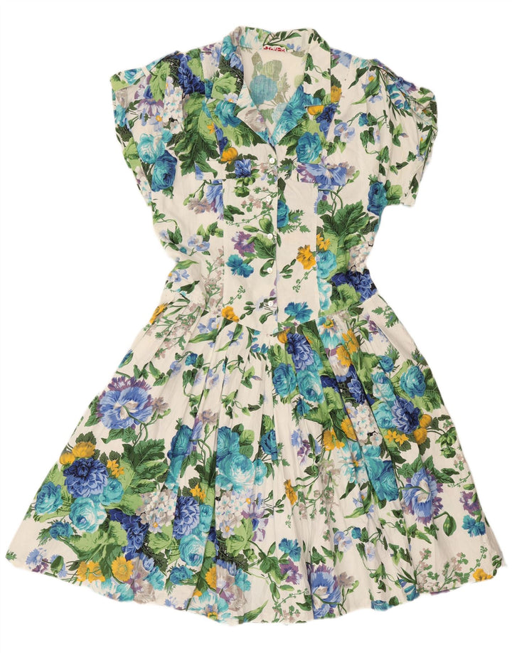 Express Robe trapèze pour femme UK 44 Grand Blanc Floral
