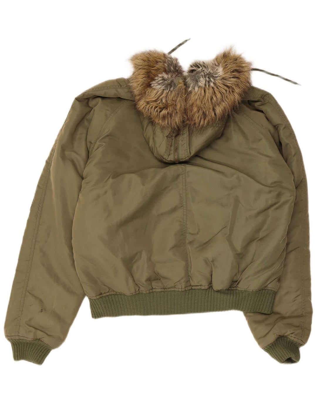 veste de ski à capuche homme vintage UK 38 Nylon kaki moyen