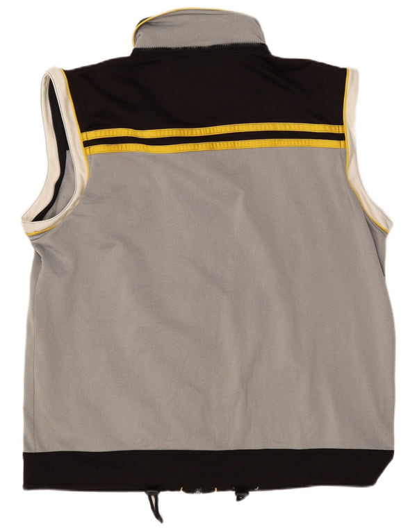 Fila Veste de survêtement sans manches pour homme Large Gris Colorblock Polyester
