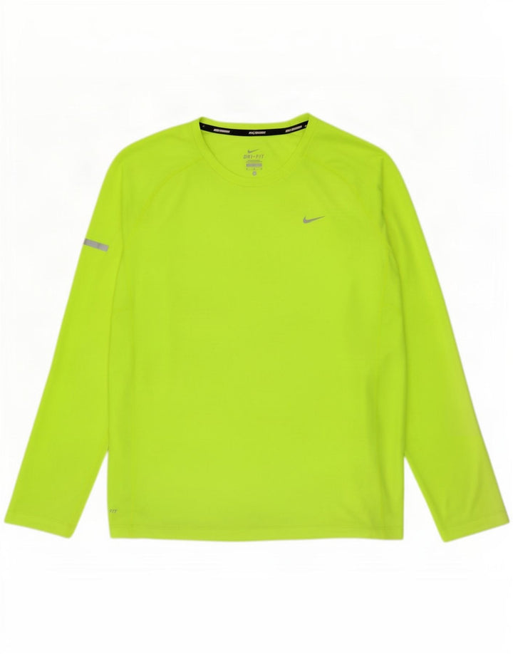 Nike Haut Dri Fit à manches longues pour homme en polyester vert Taille L