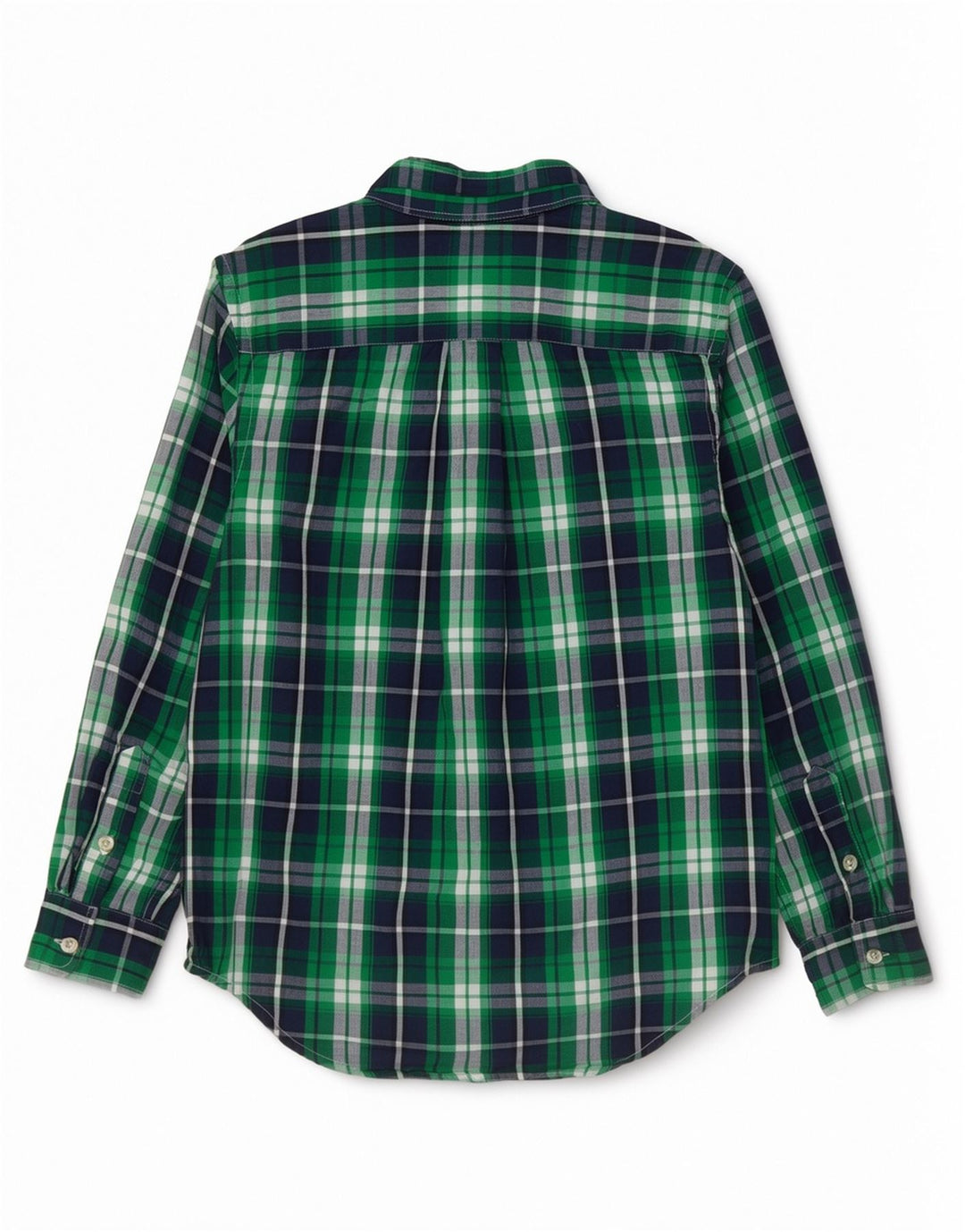 Chaps Chemise Garçon 10-11 ans Coton à Carreaux Vert Moyen