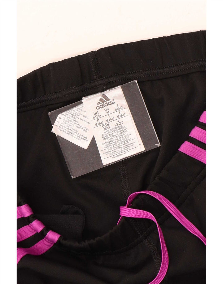 Adidas Pantalon de survêtement court pour femme UK 12/14 Noir moyen Polyester