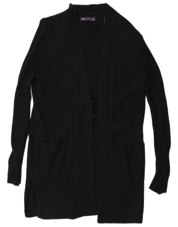 Marks & Spencer Pull cardigan ouvert long pour femme UK 8 Small Noir