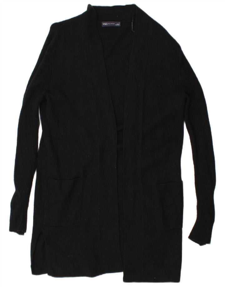 Marks & Spencer Pull cardigan ouvert long pour femme UK 8 Small Noir