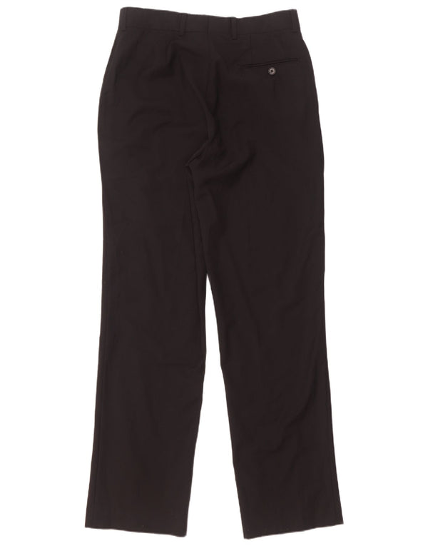 Zara Pantalon de costume droit pour homme EU 46 XL W36 L33 Laine noire