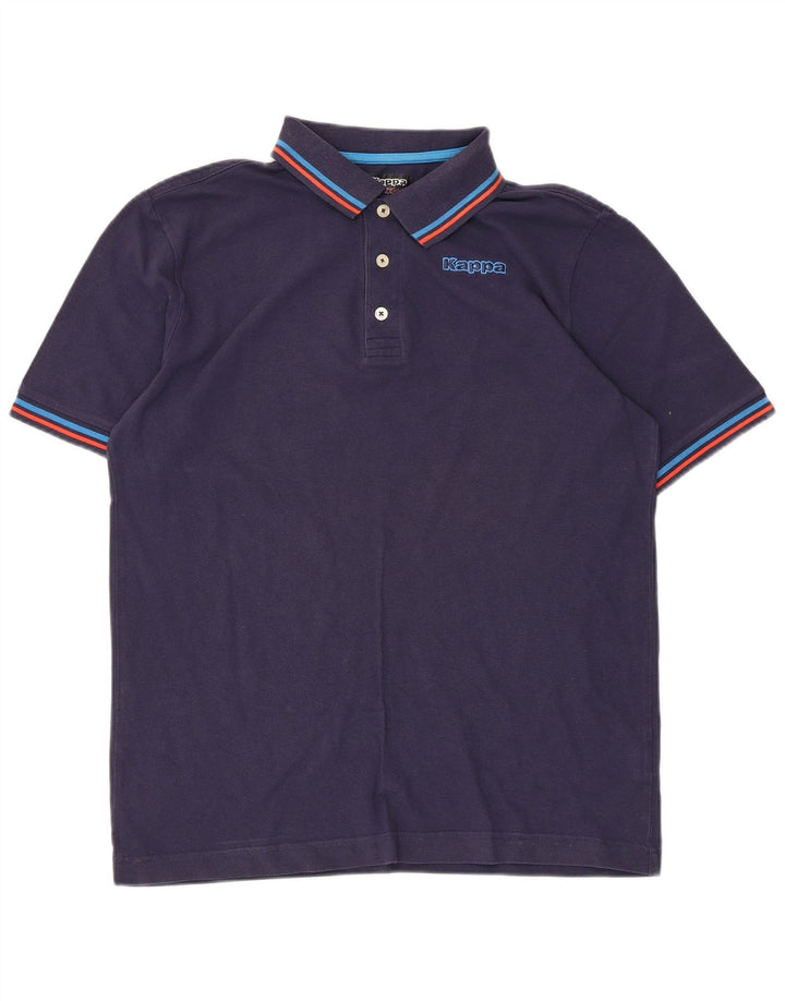 Kappa Polo Homme Large Bleu Marine Coton