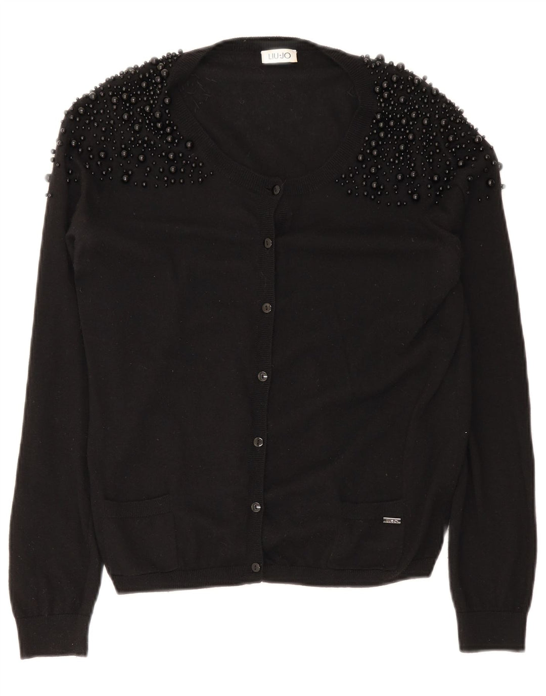 Liu Jo Cardigan pour femme UK 44 Medium Noir à pois