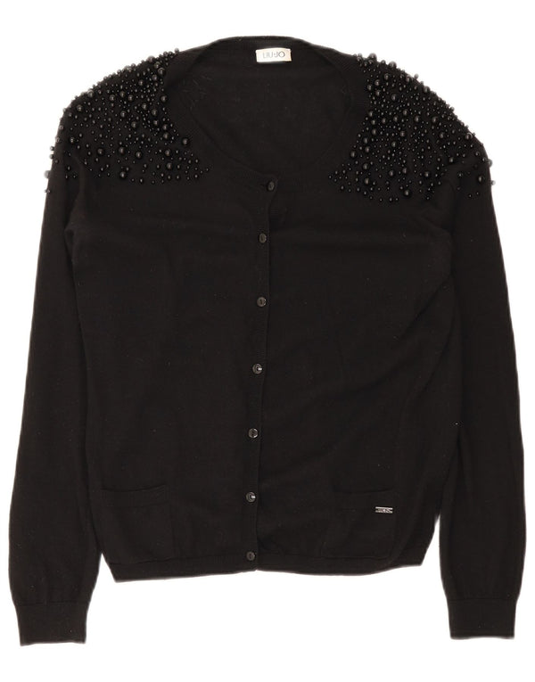 Liu Jo Cardigan pour femme UK 44 Medium Noir à pois