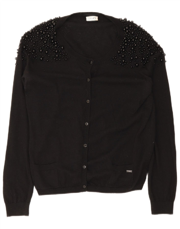 Liu Jo Cardigan pour femme UK 44 Medium Noir à pois