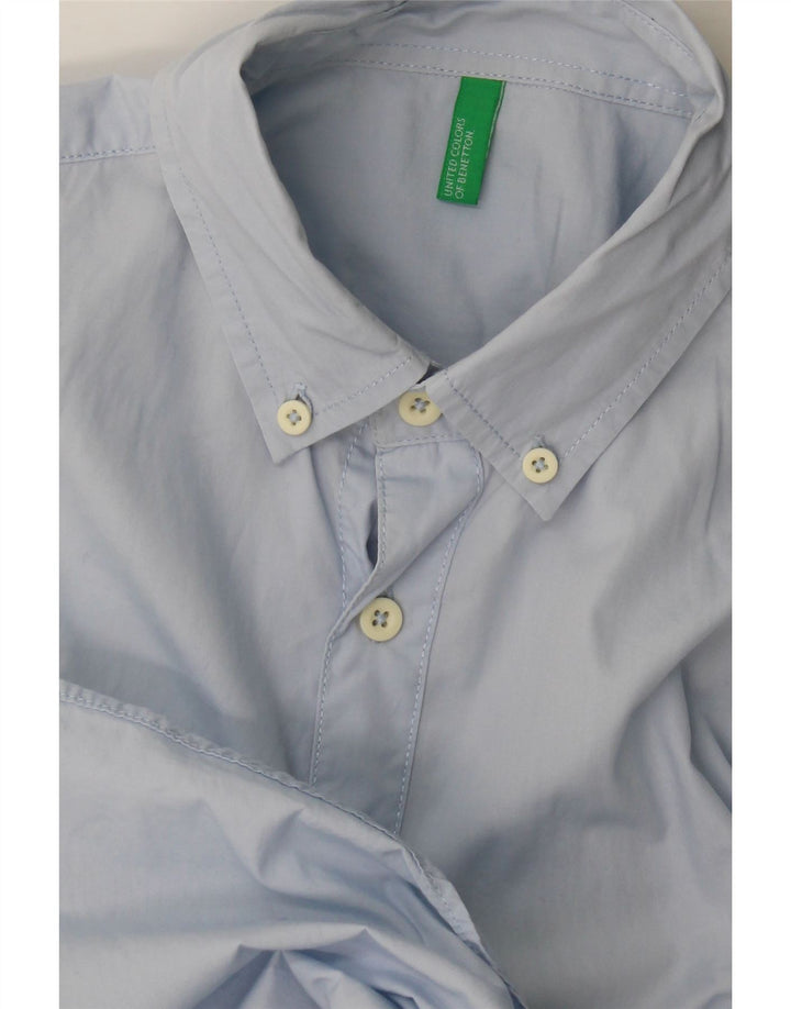 Benetton Chemise Bleu Moyen Homme