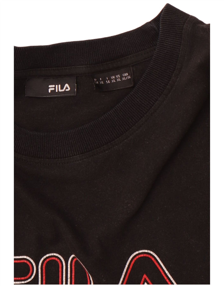 FILA T-Shirt Graphique Homme XL Noir