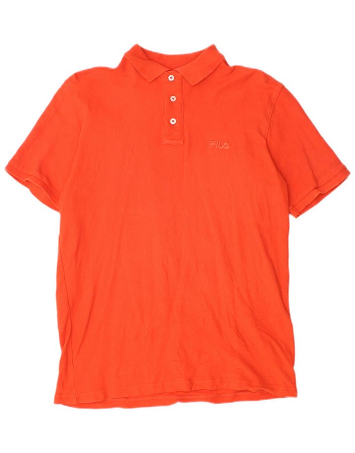 Fila Polo Homme Orange Moyen Coton