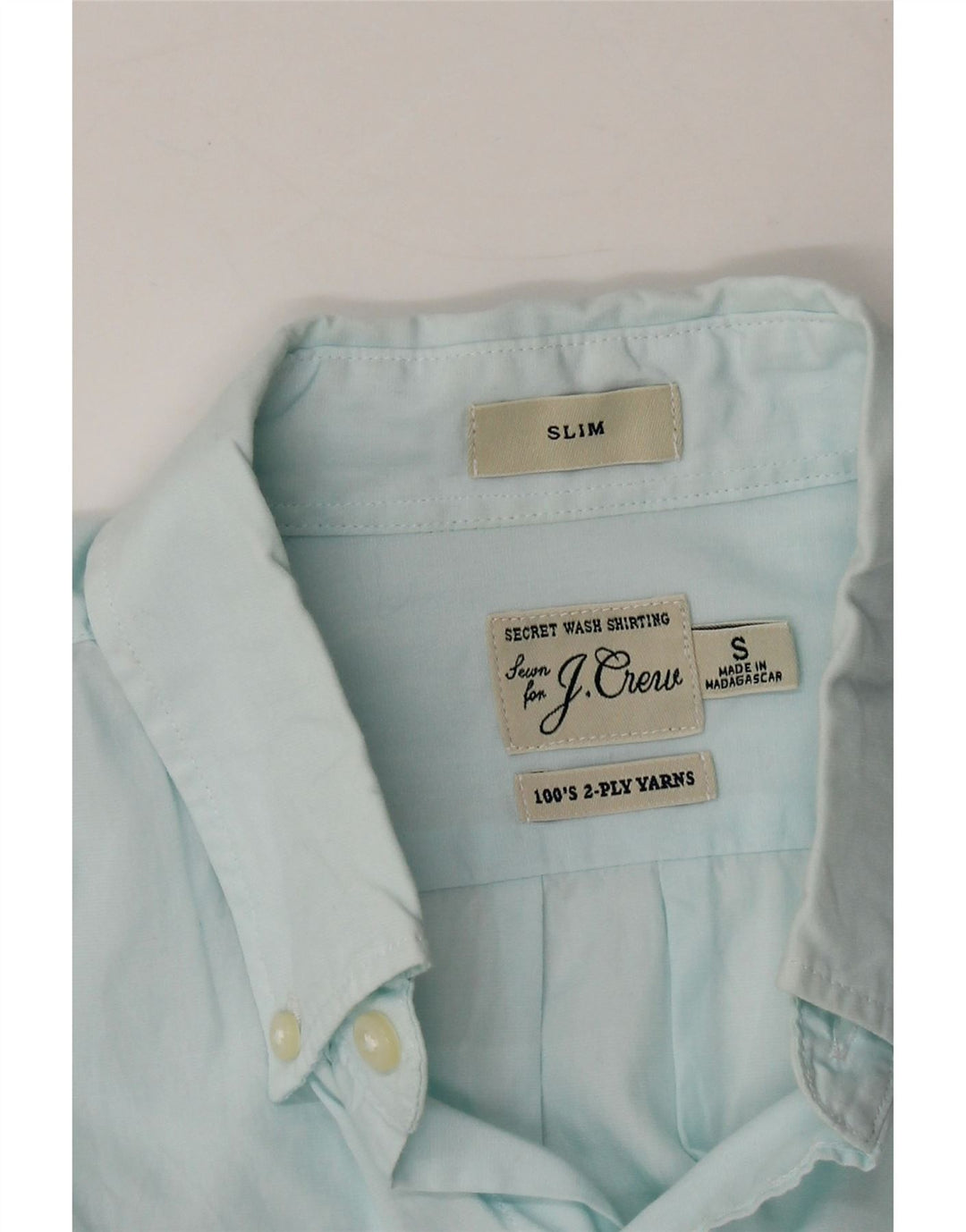 J. CREW Mens Slim Shirt Small Turquoise Cotton Vintage J. Crew and Second-Hand J. Crew from Messina Hembry 