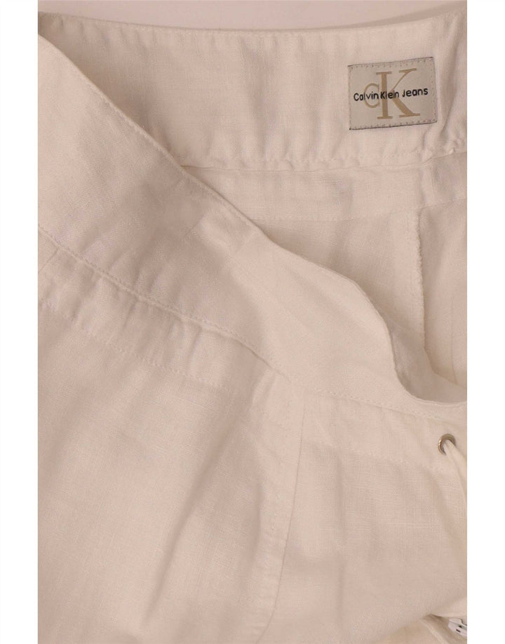 Calvin Klein Pantalon cargo large pour femme W36 L34 Blanc