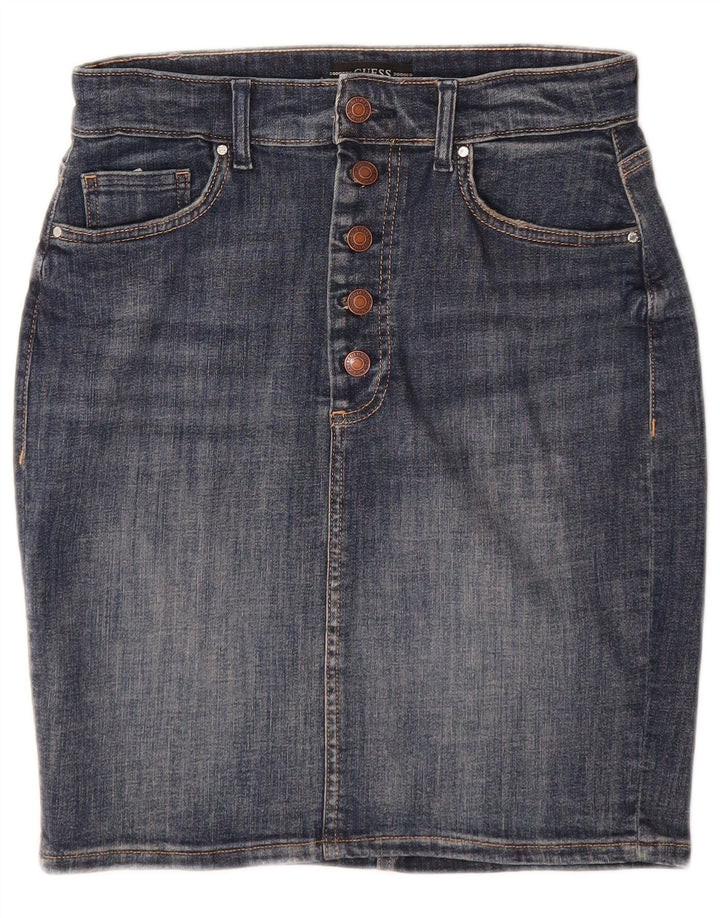 Guess Jupe En Jean Femme W29 Bleu Moyen