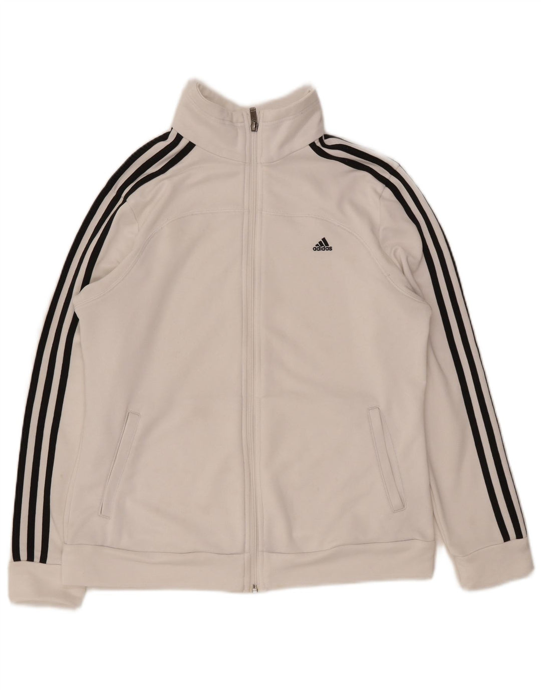 ADIDAS Veste de survêtement Climalite pour femme UK 16/18 Large Blanc