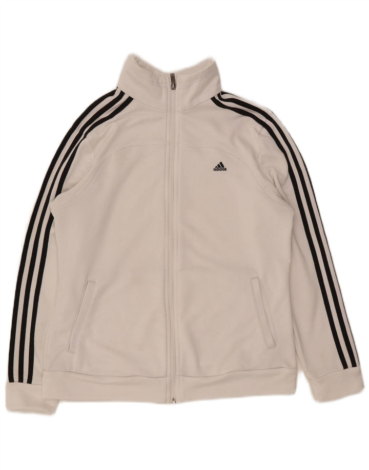 ADIDAS Veste de survêtement Climalite pour femme UK 16/18 Large Blanc