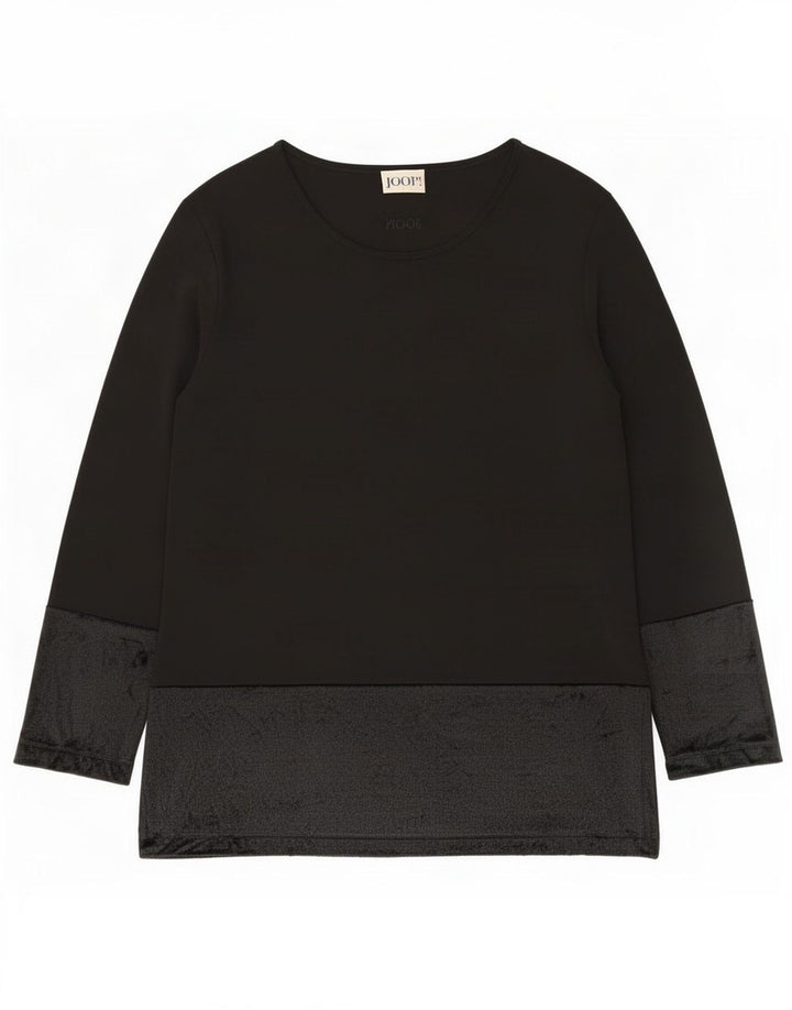 Joop Femme Top Manches Longues IT 46 Large Noir Viscose