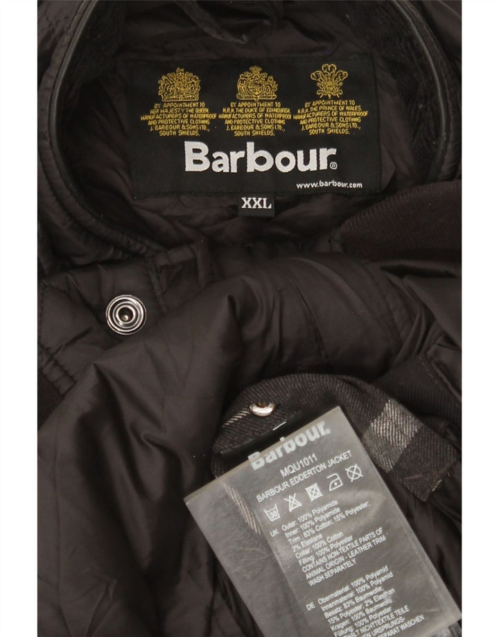 Barbour Veste matelassée pour hommes UK 44 2XL Noir Polyamide