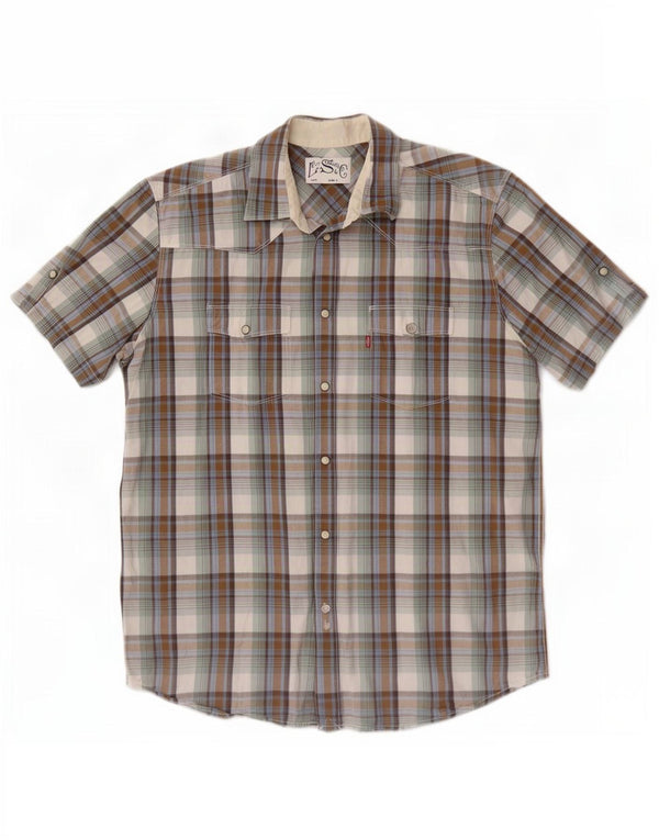 Levi's Chemise à Manches Courtes Homme Multicolore Carreaux