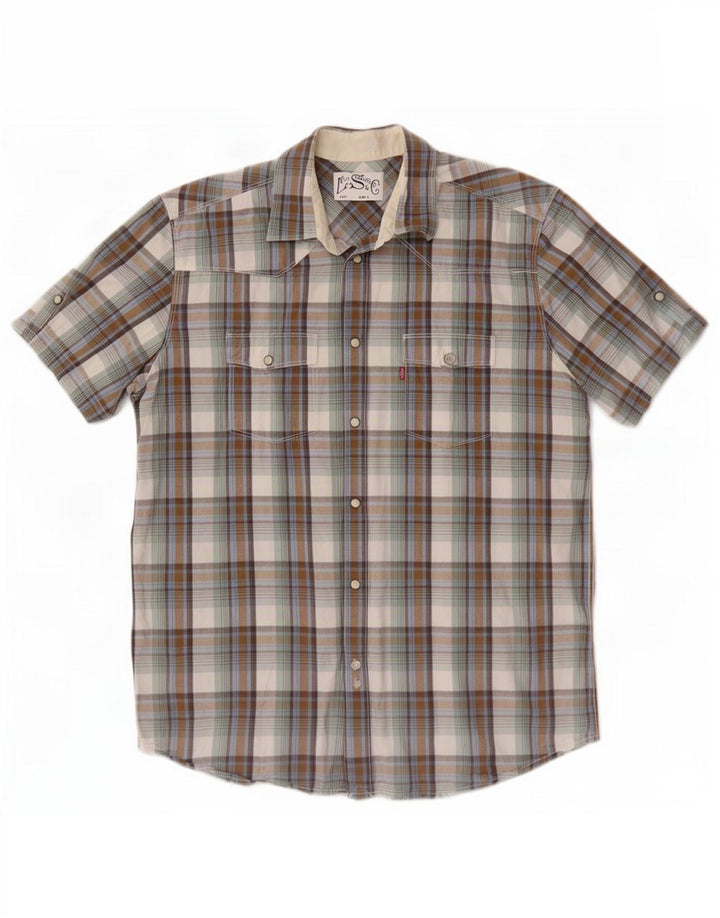 Levi's Chemise à Manches Courtes Homme Multicolore Carreaux