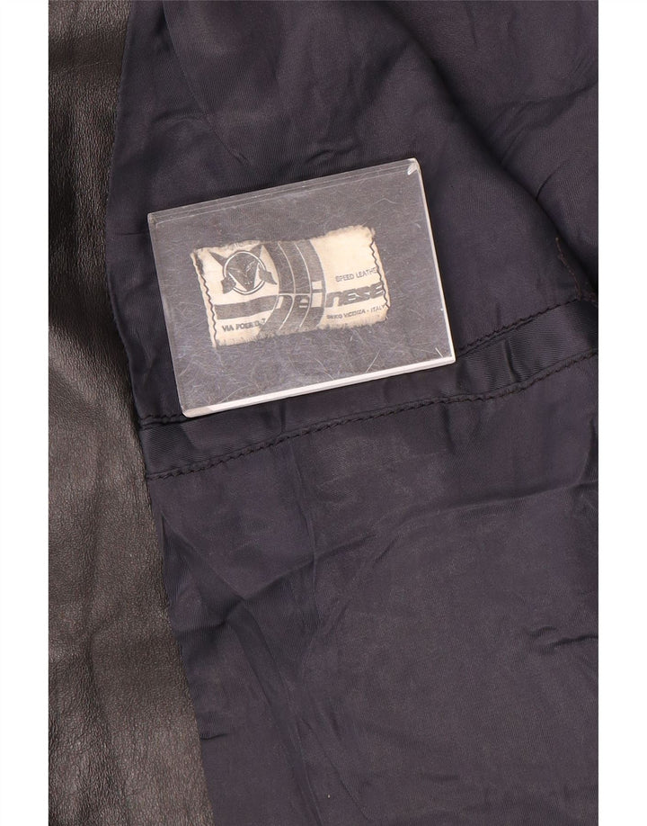 Dainese Veste en cuir de motard pour femme UK 14 Cuir noir moyen