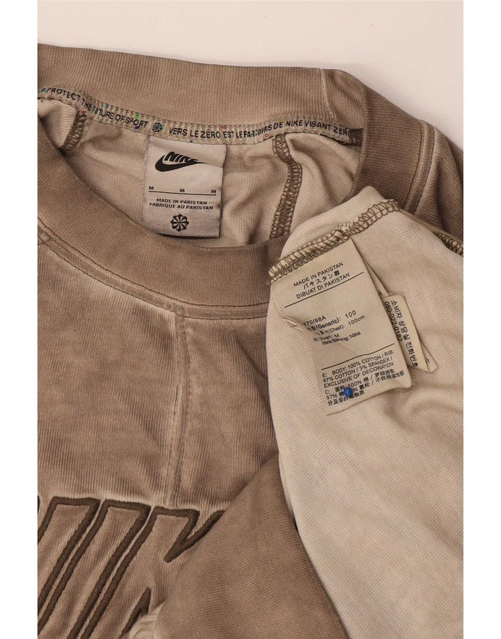 Nike Sweat-shirt graphique en coton beige moyen pour homme