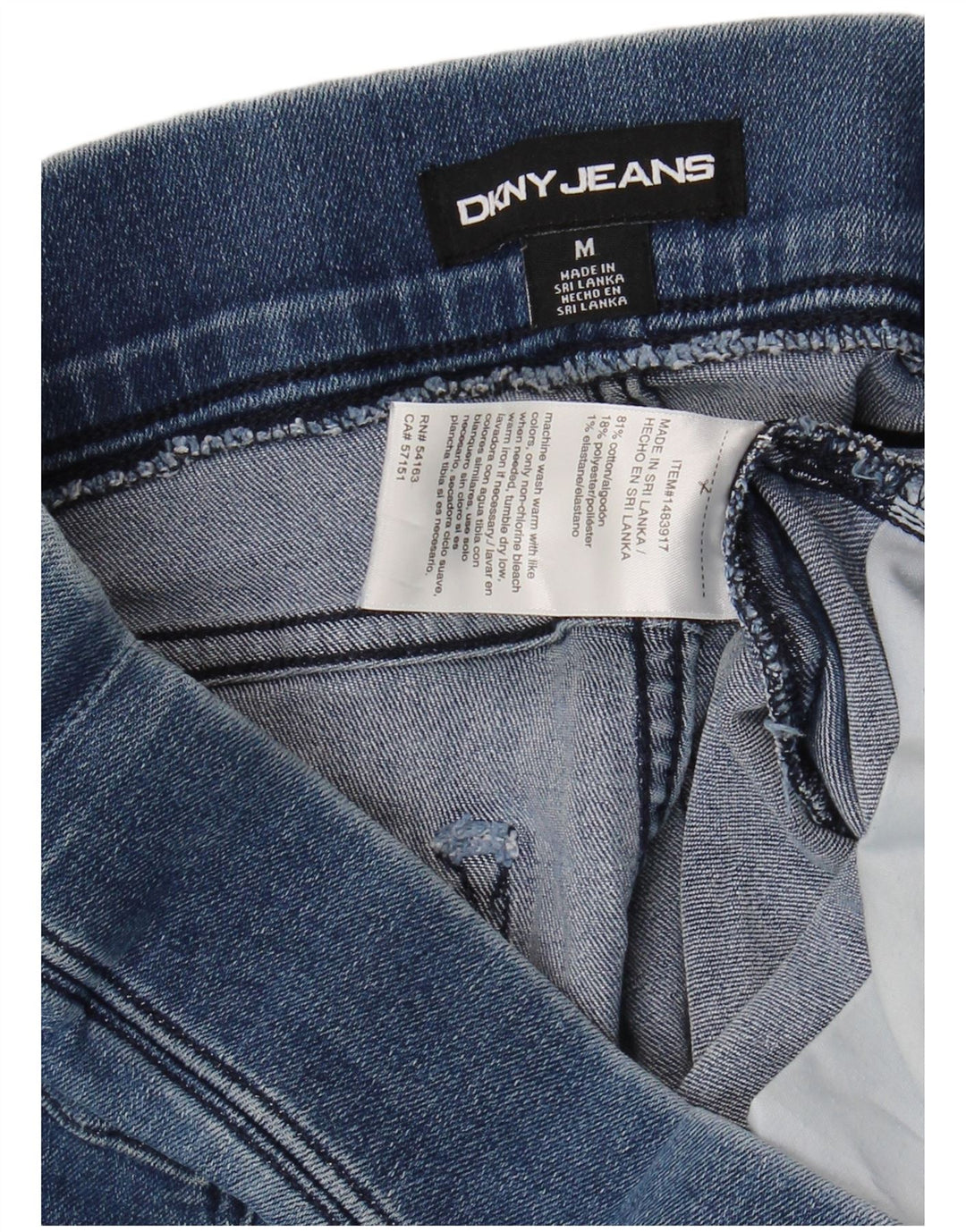 DKNY Short en Jean Femme Medium W30 Bleu Coton