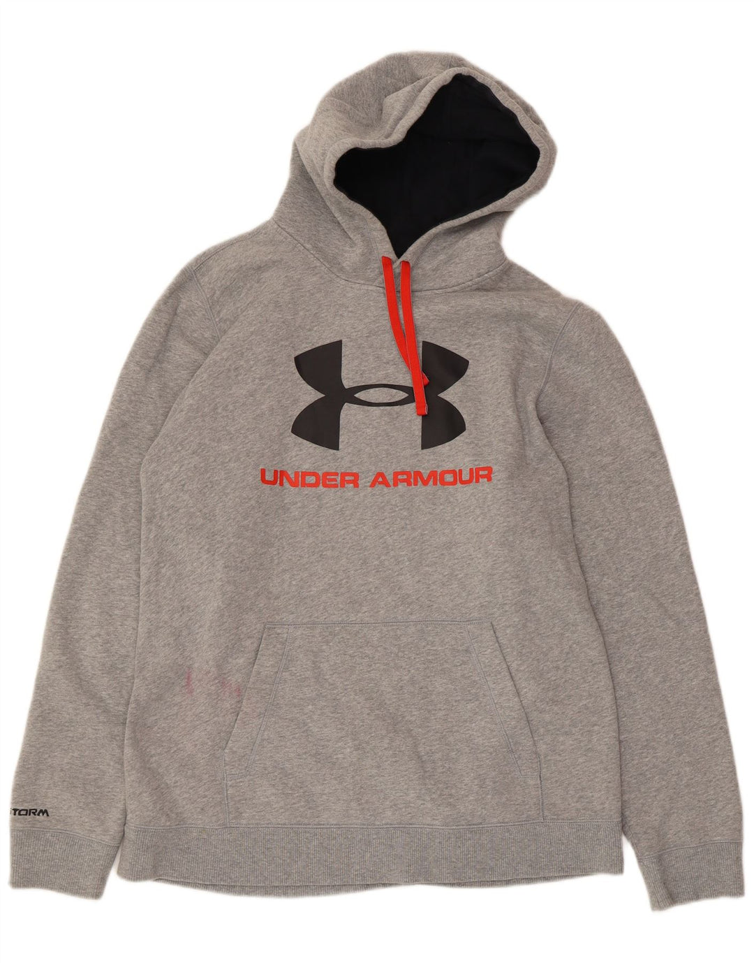 UNDER ARMOUR Pull à capuche graphique pour homme en coton moucheté gris moyen
