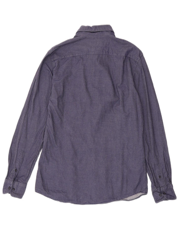 Massimo Dutti Chemise Homme Bleu Marine Moyen Coton