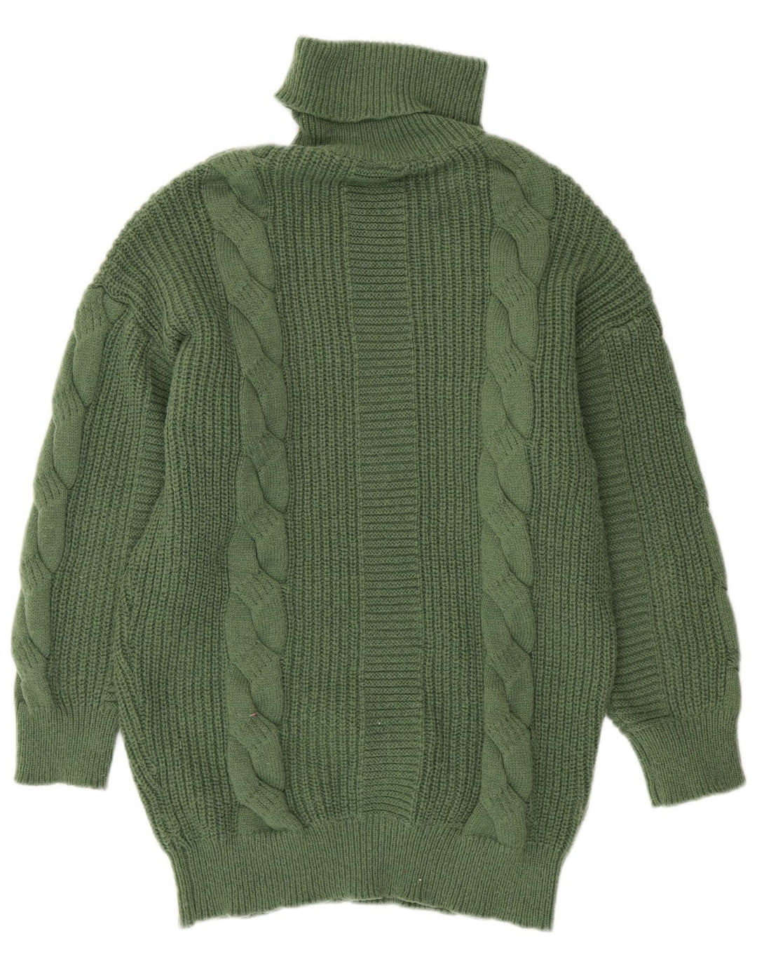 SHEIN Femme Pull surdimensionné à col roulé UK 14 Vert moyen