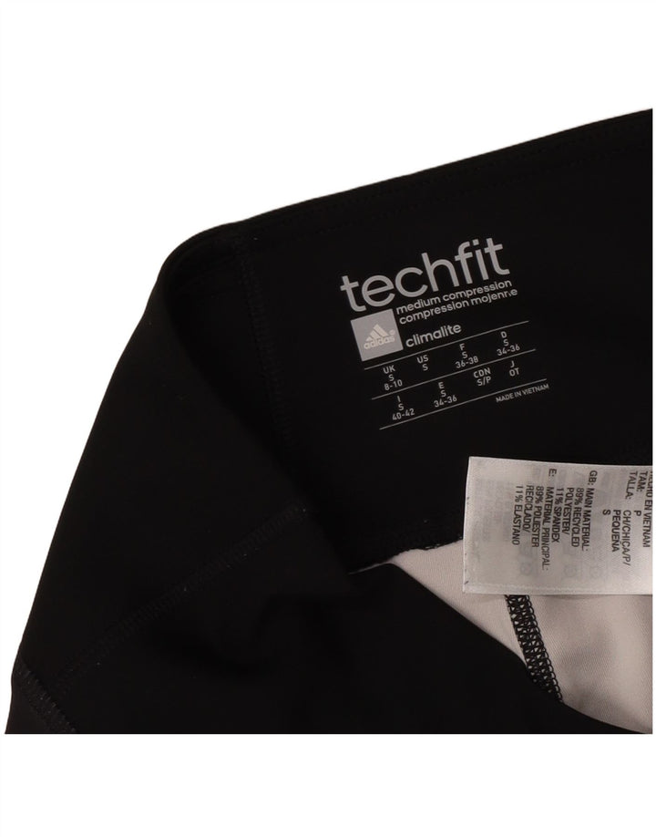 Adidas Climalite Abstract Pattern Leggings UK 8/10 Petit Noir