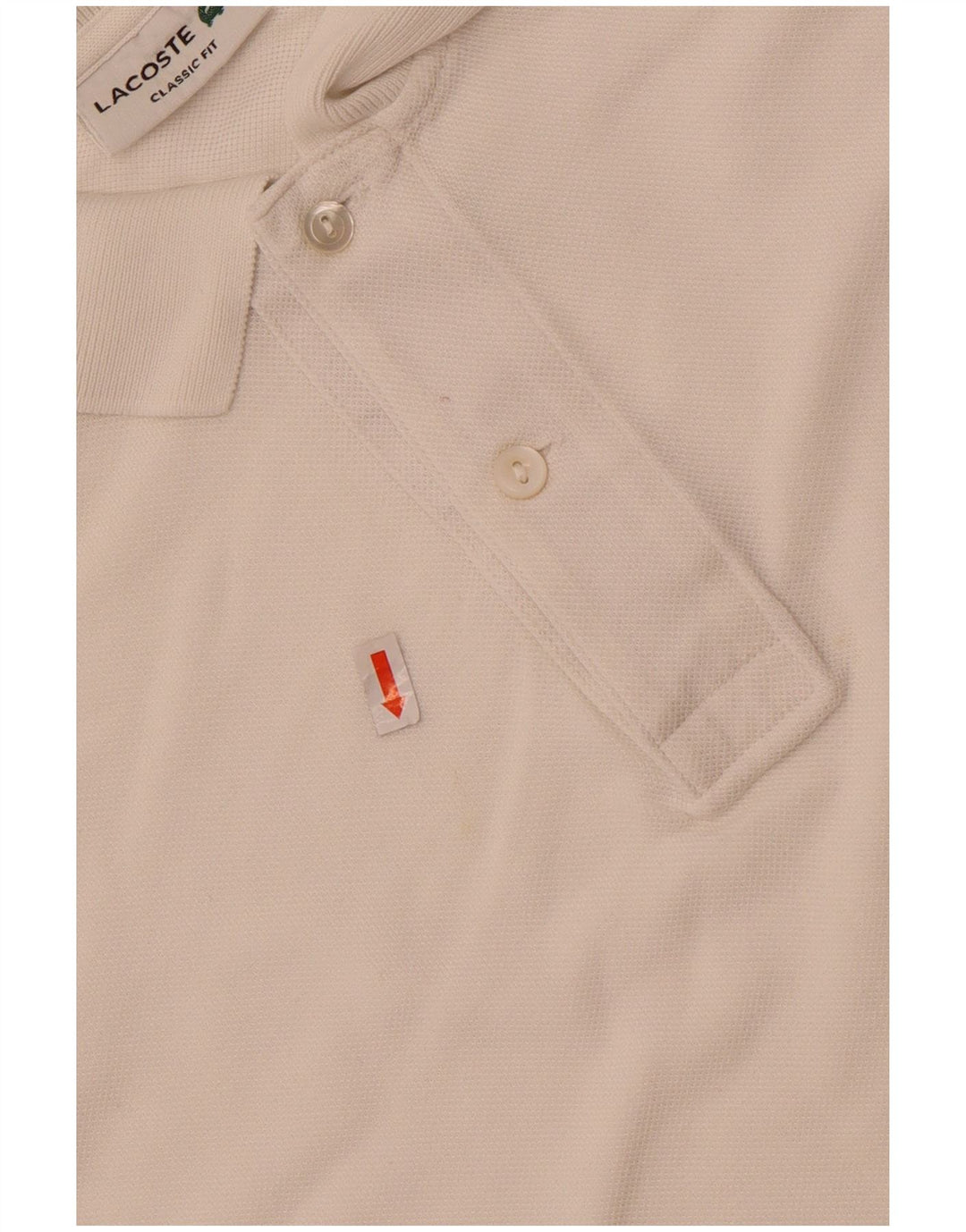 Lacoste Polo coupe classique pour homme Taille 5 Grand Blanc