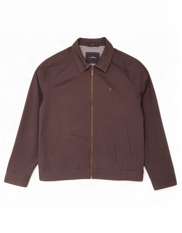 Marks & Spencer Veste Bomber Blue Harbour pour Homme UK 42 XL Coton Marron