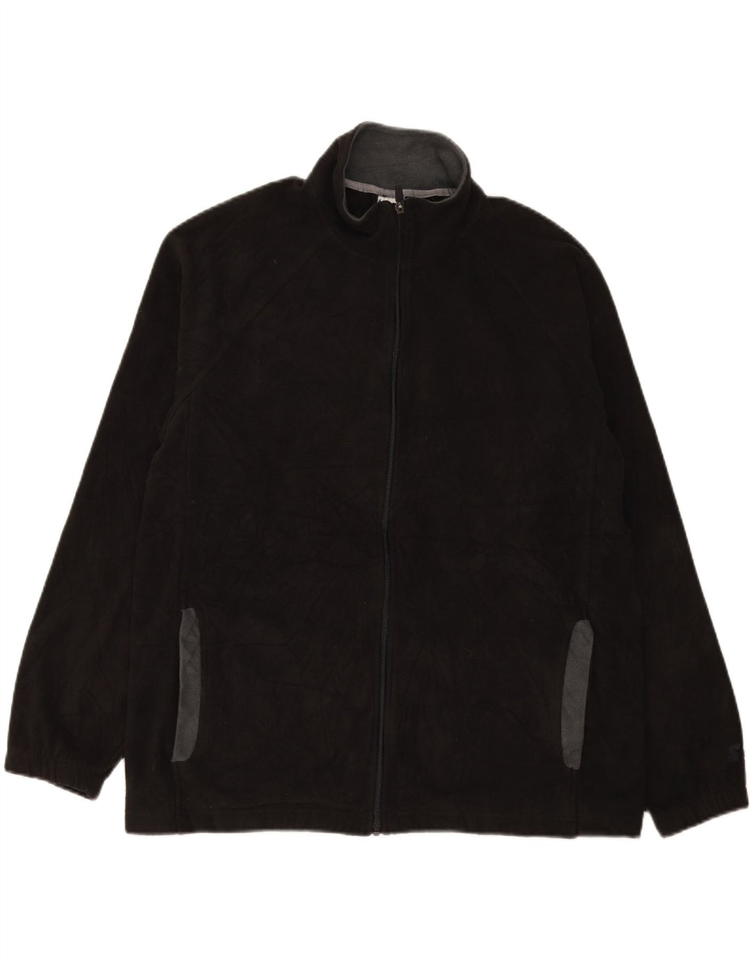 STARTER Mens Fleece Jacket Size 42/44 Large Black Polyester Vintage Starter and Second-Hand Starter from Messina Hembry 