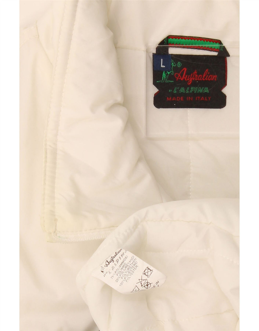 AUSTRALIAN L'ALPINA Mens Gilet UK 40 Large White Polyamide