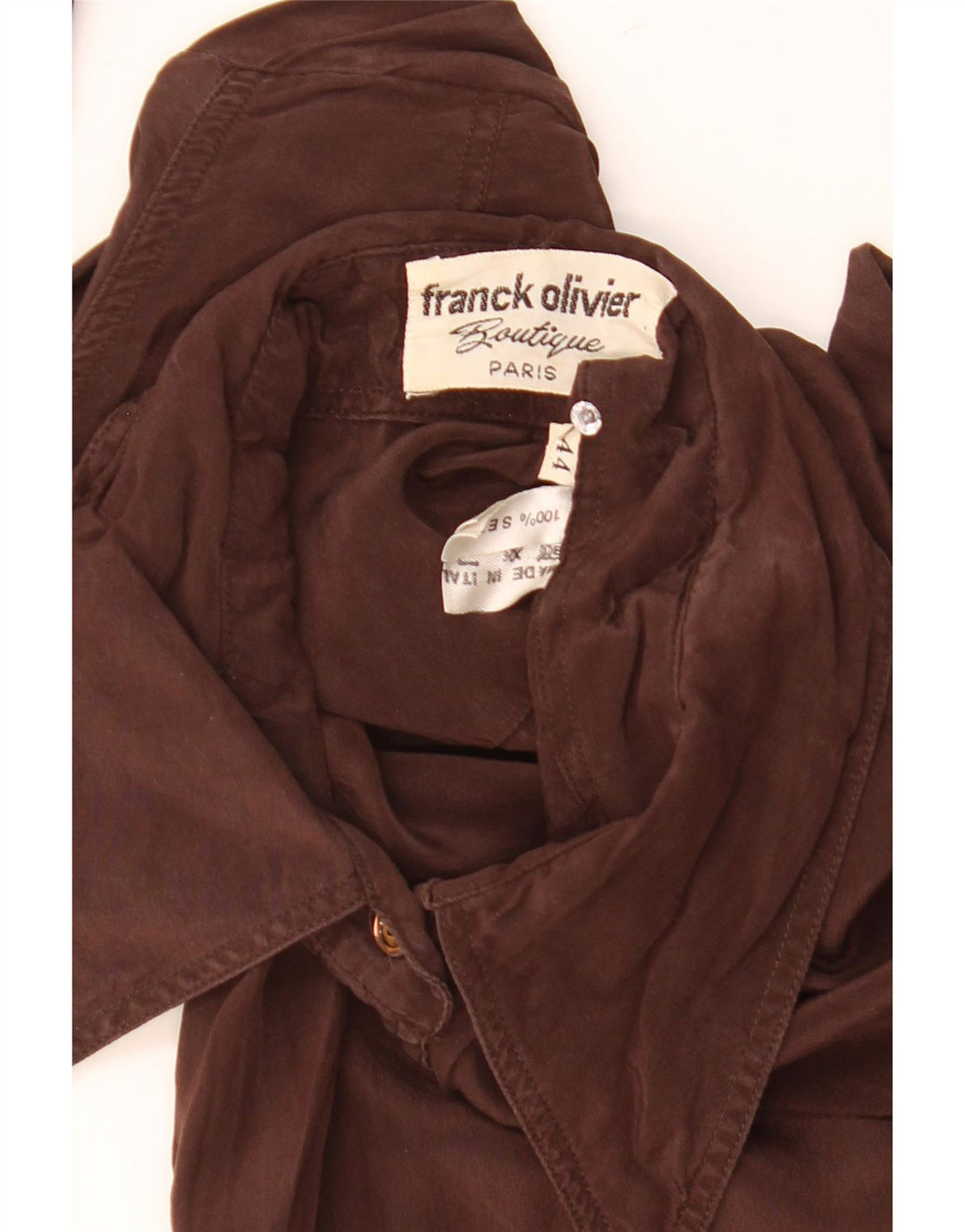 Franck Olivier Chemise Femme IT 44 Soie Marron Moyen