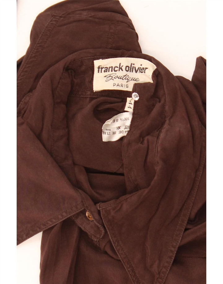 Franck Olivier Chemise Femme IT 44 Soie Marron Moyen