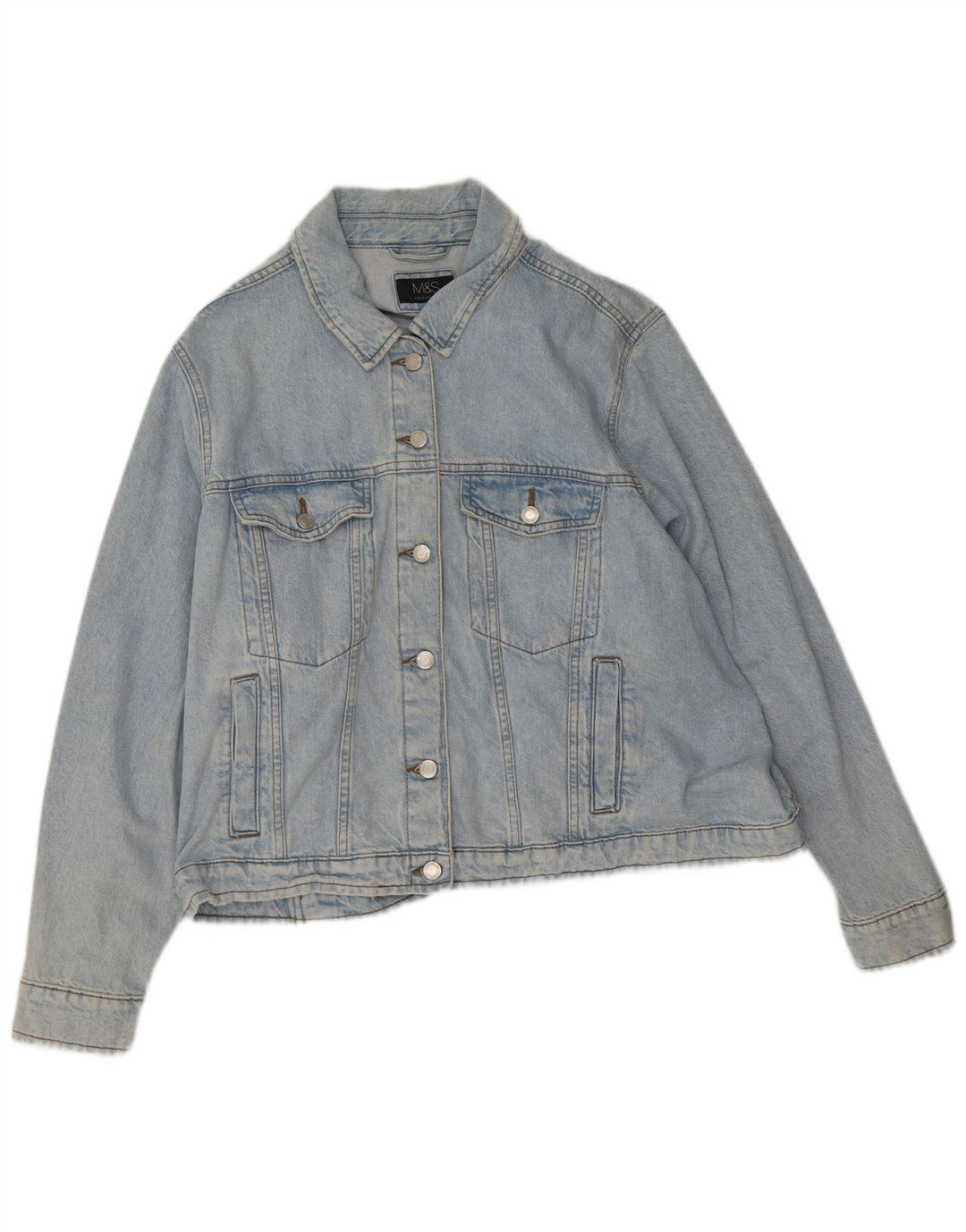 Marks & Spencer Veste en jean pour femme UK 28 6XL Bleu Coton